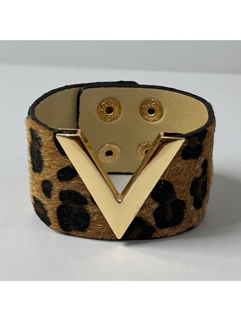 V Shape Wide Charm Cuff Wrap Bracelet
